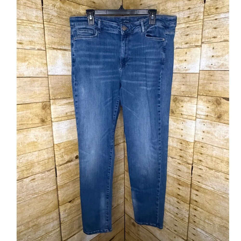 J.Jill Boyfriend Straight Leg Ankle Stretch Everyday Wear Mature Casual Denim